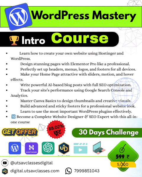 WordPress Website Design course Beginner